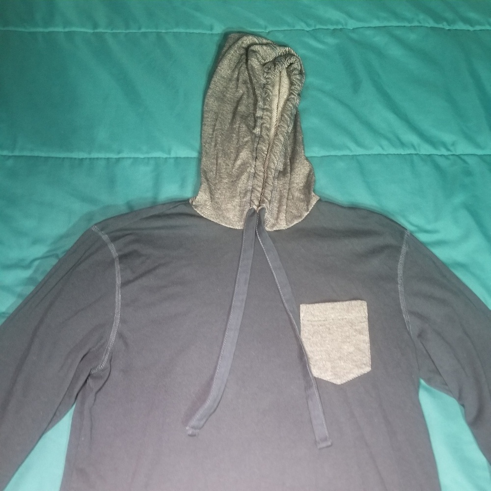 American Rag thin hoodie blue with gray small